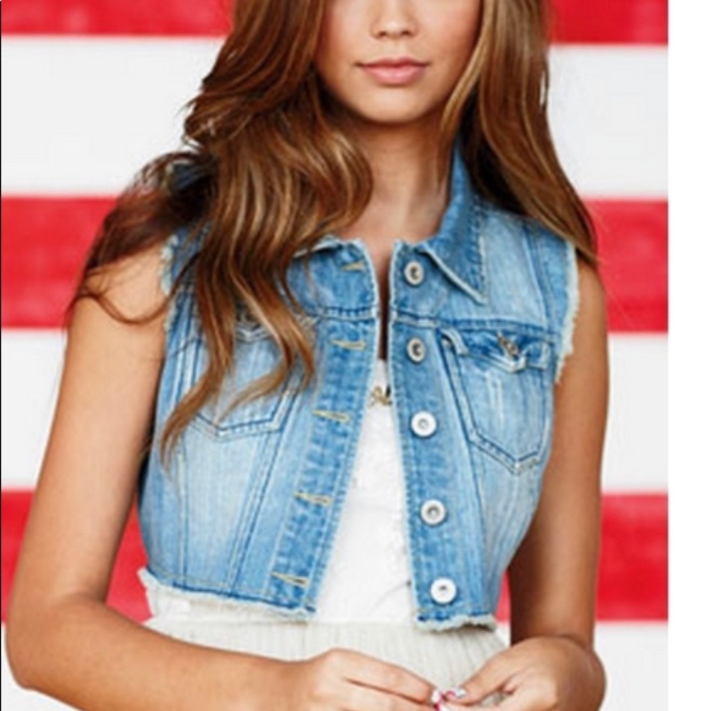 NWT highway jeans denim crop vest